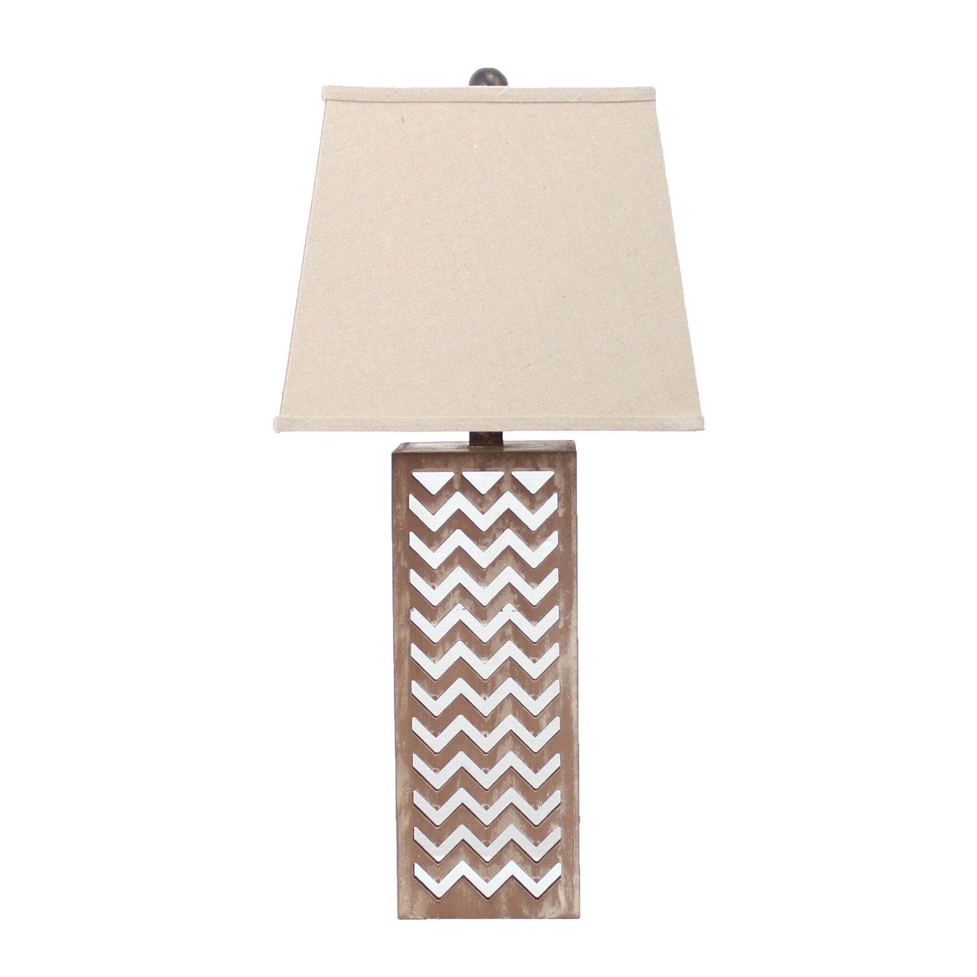 6 X 6 X 27.5 Tan Metal Mirror - Table Lamp - Homeroots