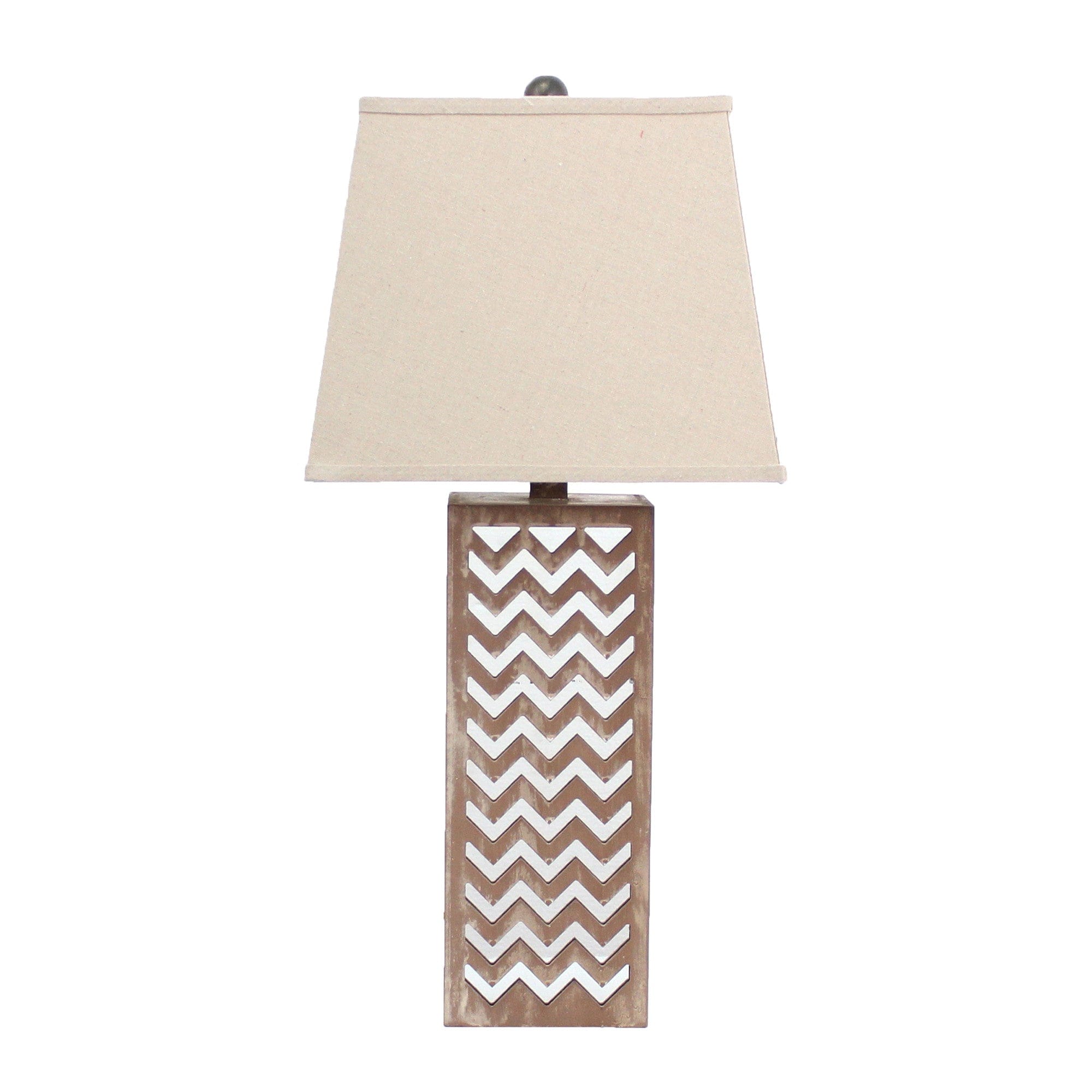 6 X 6 X 27.5 Tan Metal Mirror - Table Lamp - Homeroots