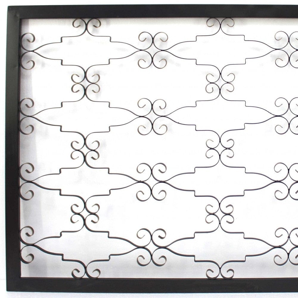 43" X 63" Black Metal Wall Decor - Homeroots