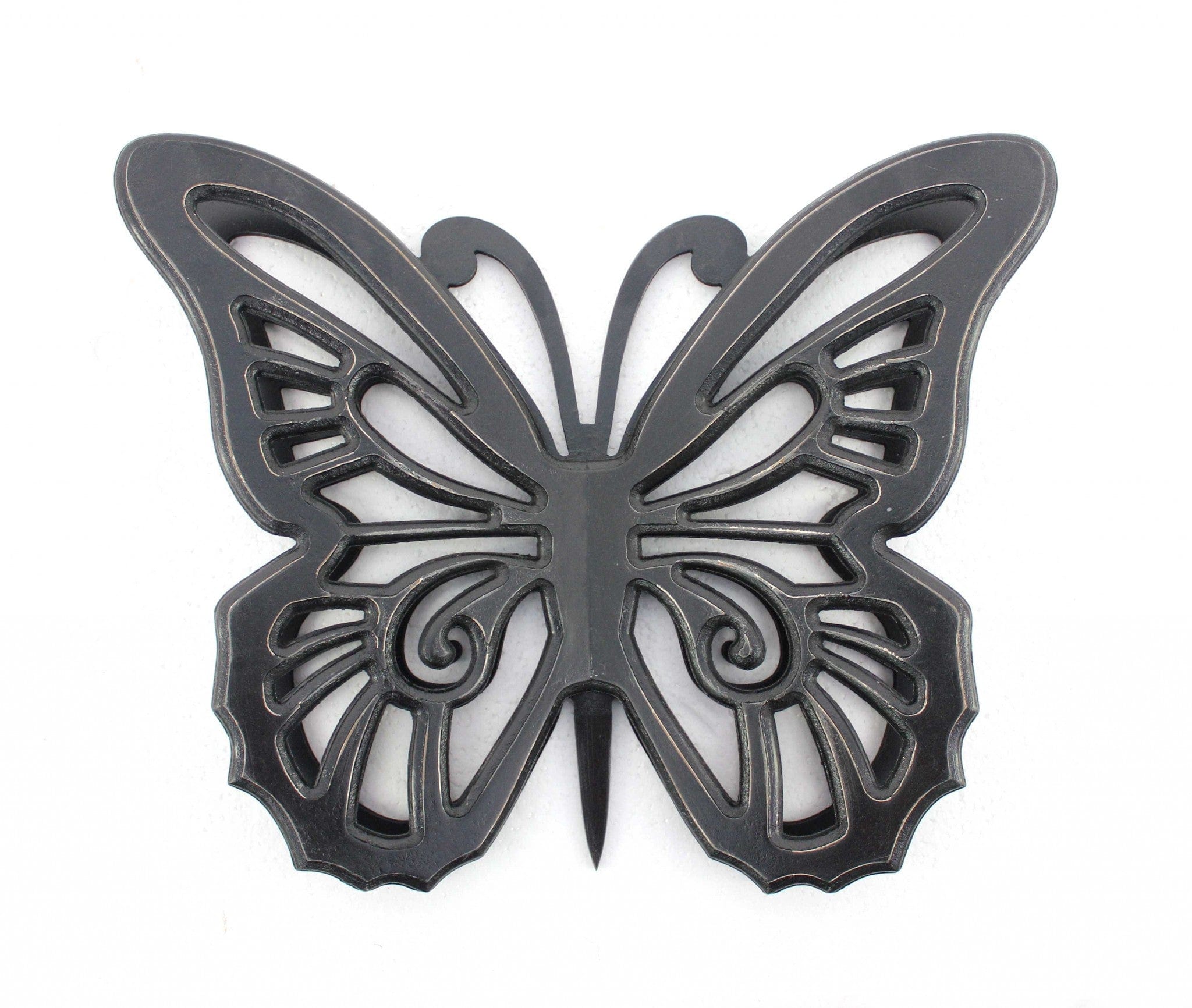 23" X 19" Black Rustic Butterfly Wooden Wall Decor - Homeroots