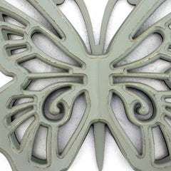 23" X 19" X 4" Gray Rustic Butterfly Wooden  Wall Decor - Homeroots