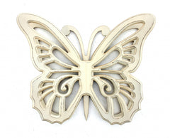 23" X 19" X 4" Light Yellow Rustic Butterfly Wooden  Wall Decor - Homeroots