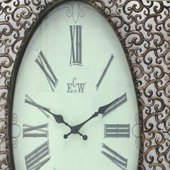 20" Novelty White Glass Analog Wall Clock