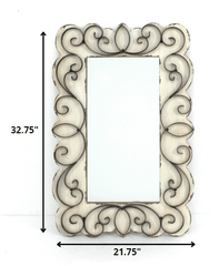 White Framed Accent Mirror