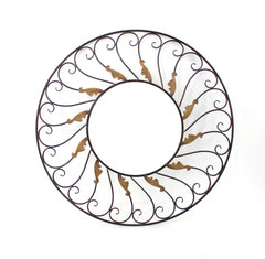 Bronze Round Accent Metal Mirror - Homeroots