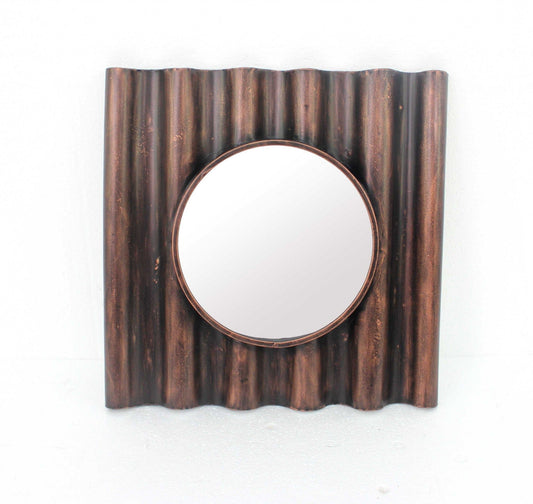 Bronze Square Accent Metal Mirror - Homeroots