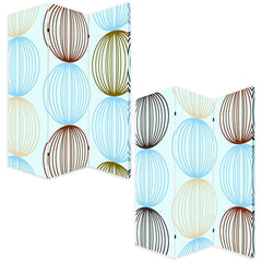 48 X 72 Multi Color Wood Canvas Sphere  Screen - Homeroots