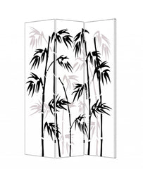 48 X 72 Multi Color Wood Canvas Bamboo Leaf  Screen - Homeroots