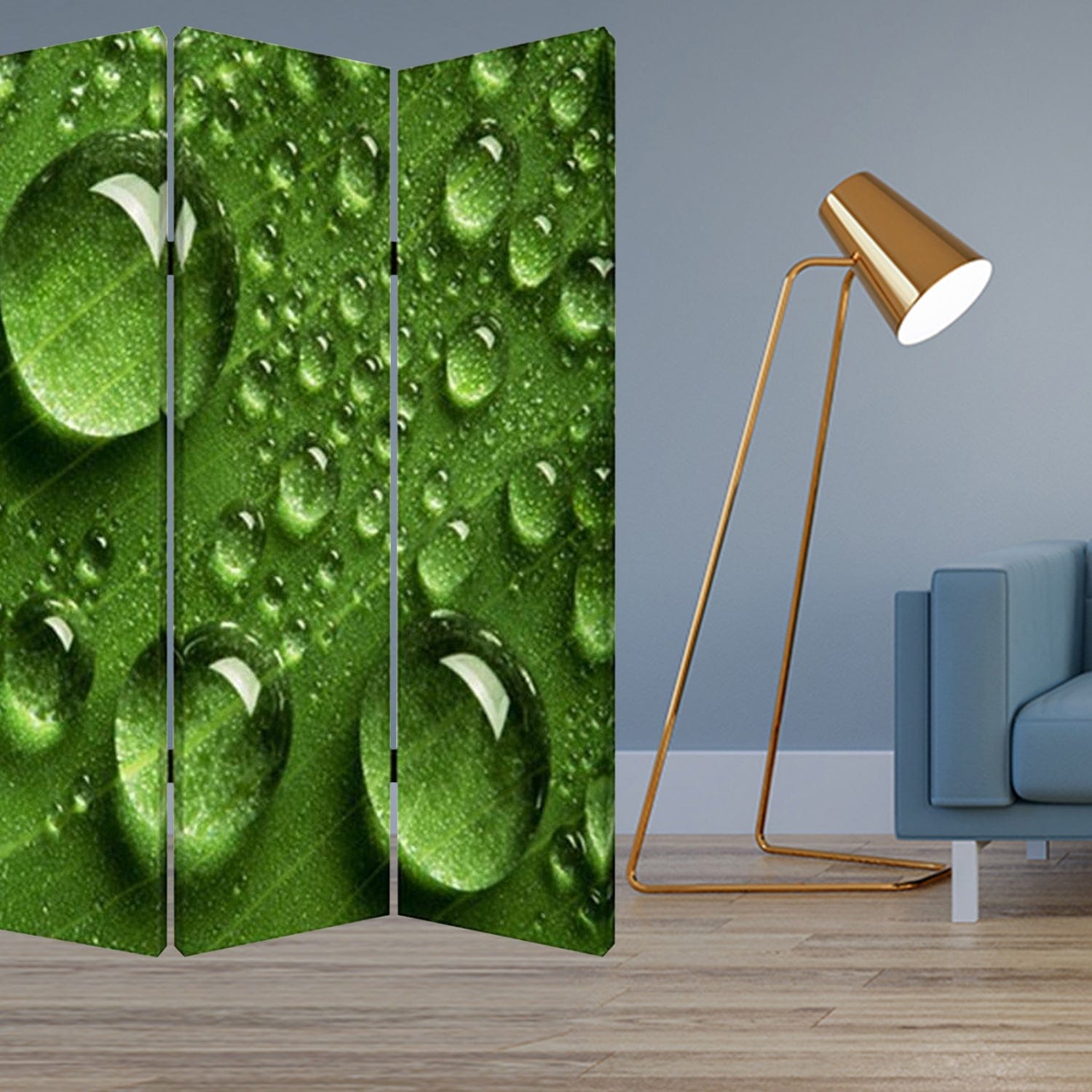 48" X 72" Multi Color Wood Canvas Rain  Screen - Homeroots