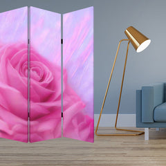 48 X 72 Multi Color Wood Canvas Flourish  Screen