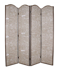 80 X 84 Tan Wood Galore  Screen - Homeroots