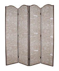 80 X 84 Tan Wood Galore  Screen - Homeroots