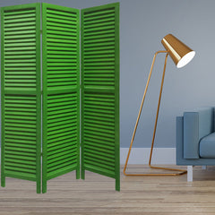 48" X 67" Green Wood Shutter Screen