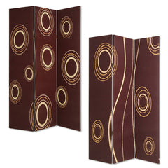 48" X 72" Multi Color Wood Canvas 3 Panel Screen - Homeroots