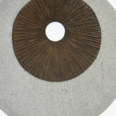 27" X 27" X 3" Brown & Gray Round Double Layer Ribbed  Wall Decor - Homeroots