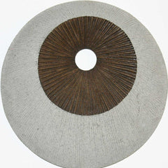 27" X 27" X 3" Brown & Gray Round Double Layer Ribbed  Wall Decor - Homeroots