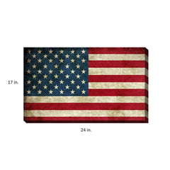 USA Flag Canvas Print Wall Art 2 Piece Set Wall Art