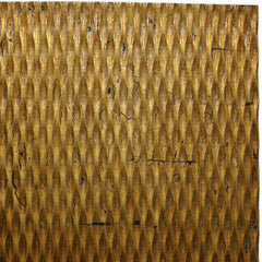 1 x 24 x 24 Gold Metallic Ridge - Arte de pared Arte de pared de madera