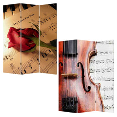 48 X 72 Multi Color Wood Canvas Music  Screen