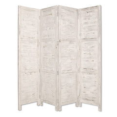 Biombo de madera blanco de 76" x 84"