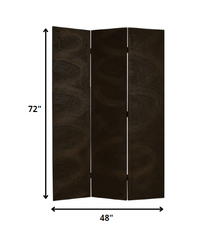 48" X 72" Black Wood Canvas  Screen - Homeroots