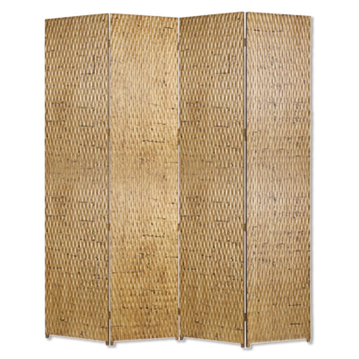 84" X 84" Gold Wood  Screen - Homeroots