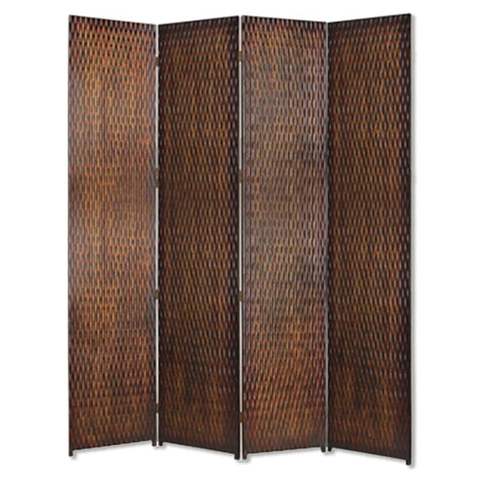 84" X 84" Brown Wood  Screen - Homeroots