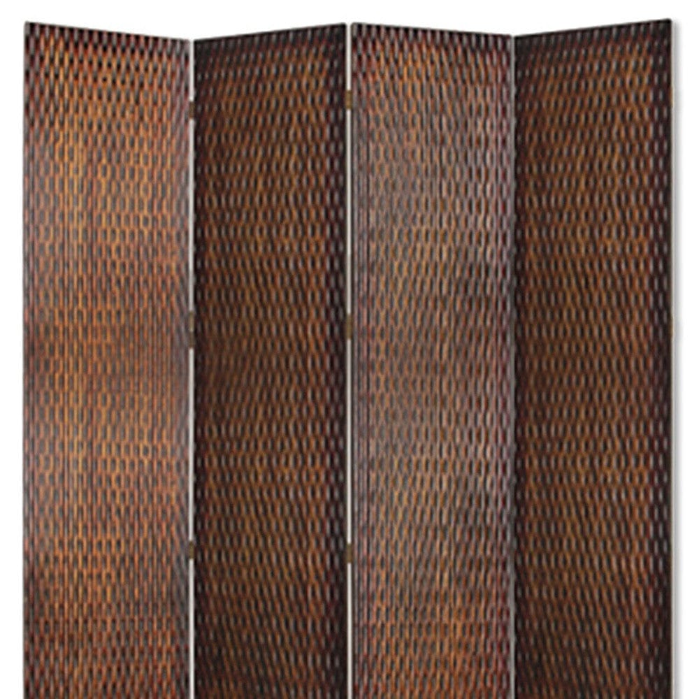 84" X 84" Brown Wood  Screen - Homeroots