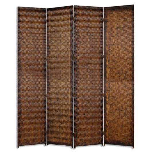 84" X 84" Brown Wood  Screen - Homeroots