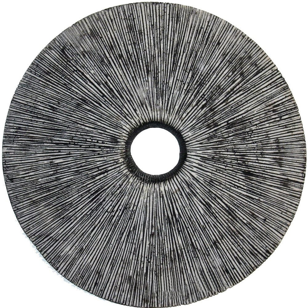 30" X 30" Contemporary Grey Round Rib Wall Art