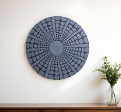 28" X 28" Gray Sandstone Round Wall Decor - Homeroots