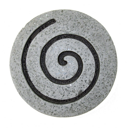 28" X 28" X 2" Gray Round Modern Spiral Wall Art - Homeroots