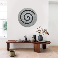 28" X 28" X 2" Gray Round Modern Spiral Wall Art - Homeroots