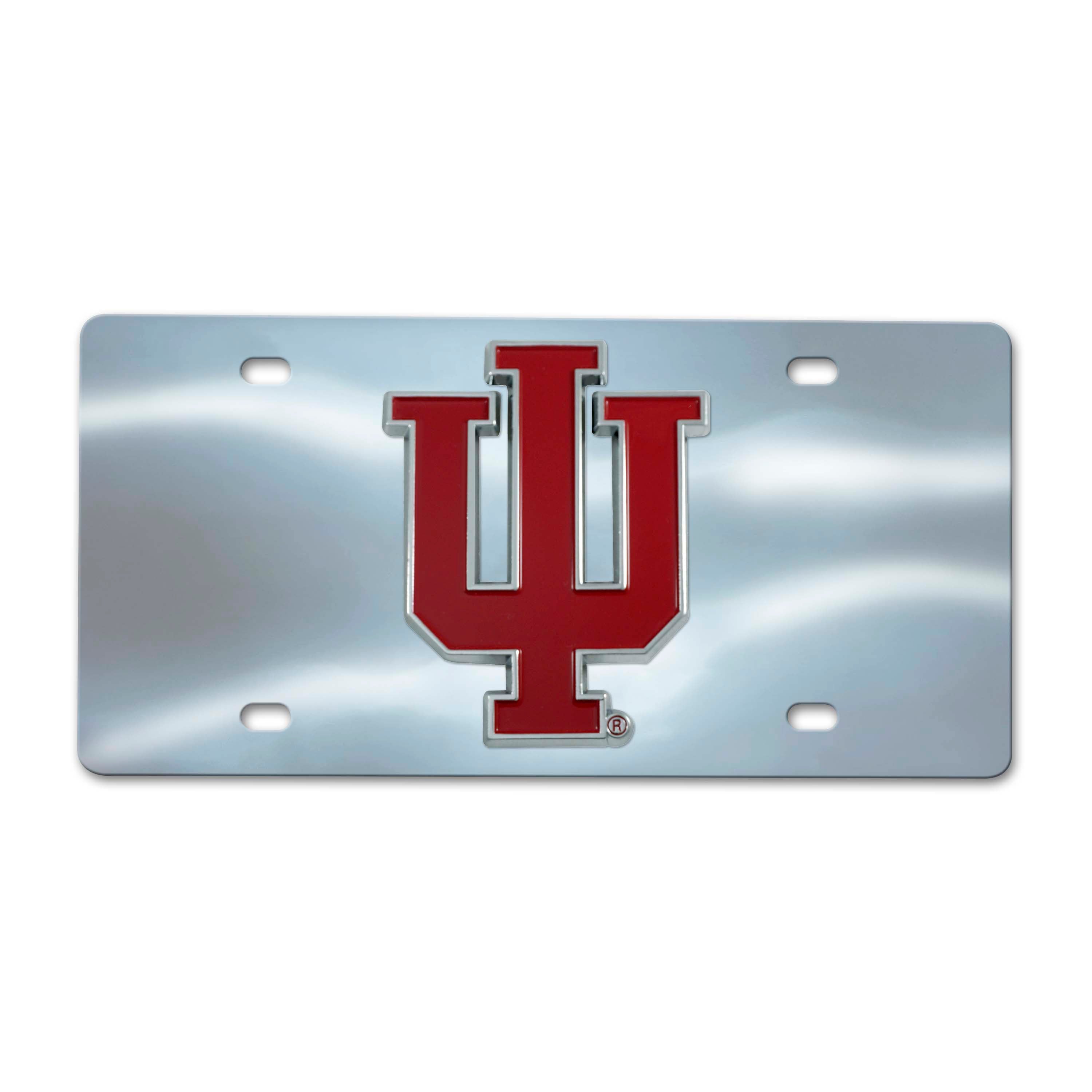 Indiana Hooisers 3D Stainless Steel License Plate