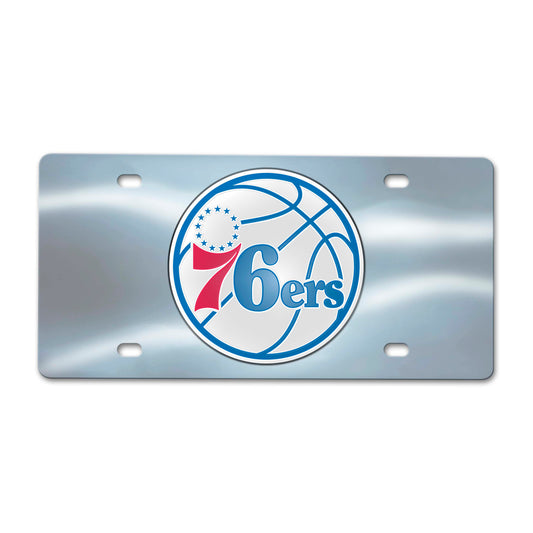 Philadelphia 76ers 3D Stainless Steel License Plate