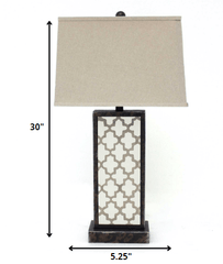 5.25 X 8 X 30 Bronze Rock Floral Base - Table Lamp