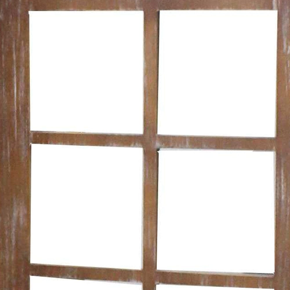 63 X 84 Brown Wood Mirror  Screen - Homeroots