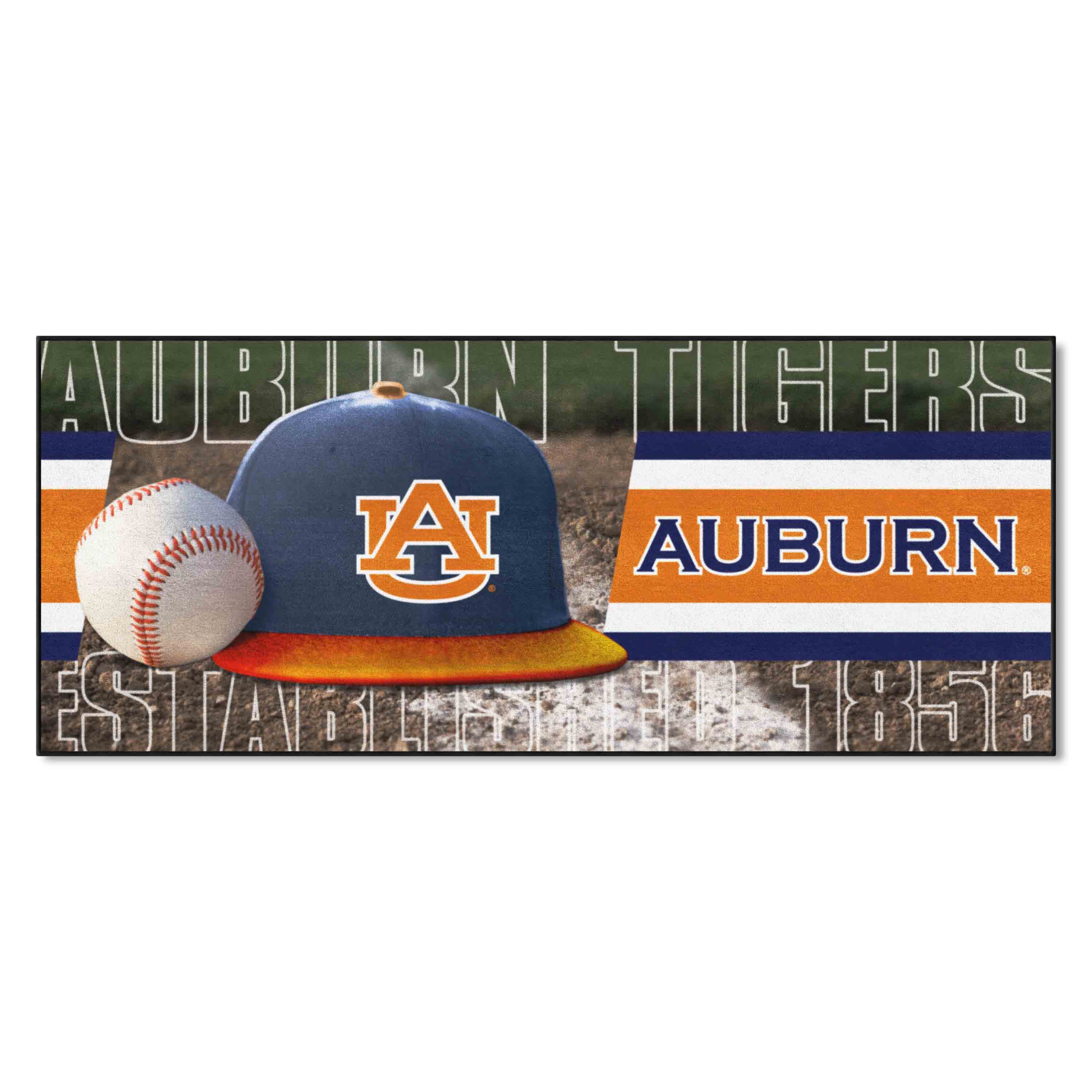 Auburn Tigers Baseball Runner Rug - 30in. x 72in.