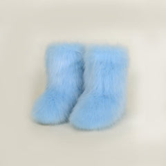 Thermal Fuzzy Platform Boots - Trendsi