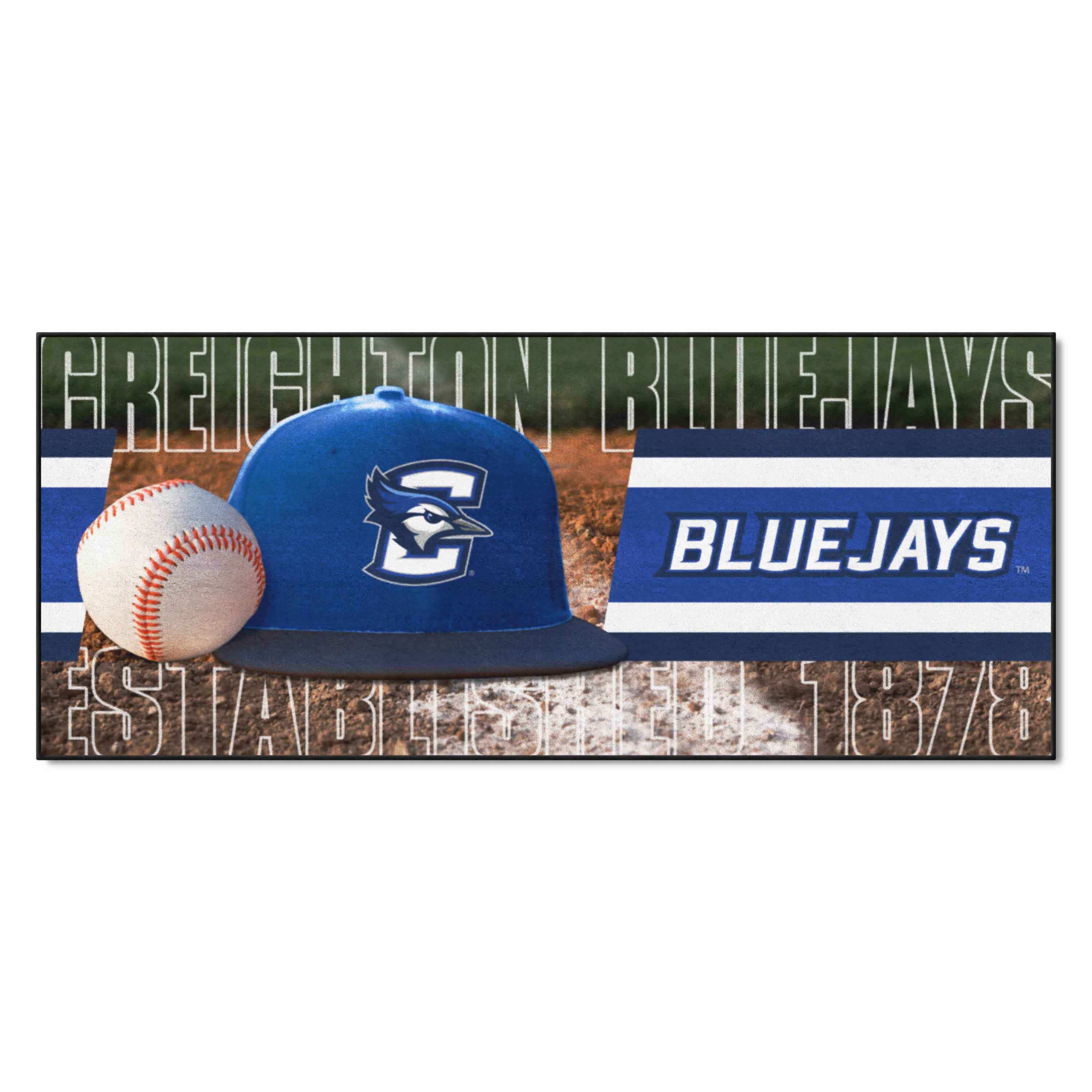 Creighton Bluejays Baseball Runner Rug - 30in. x 72in. - Creighton