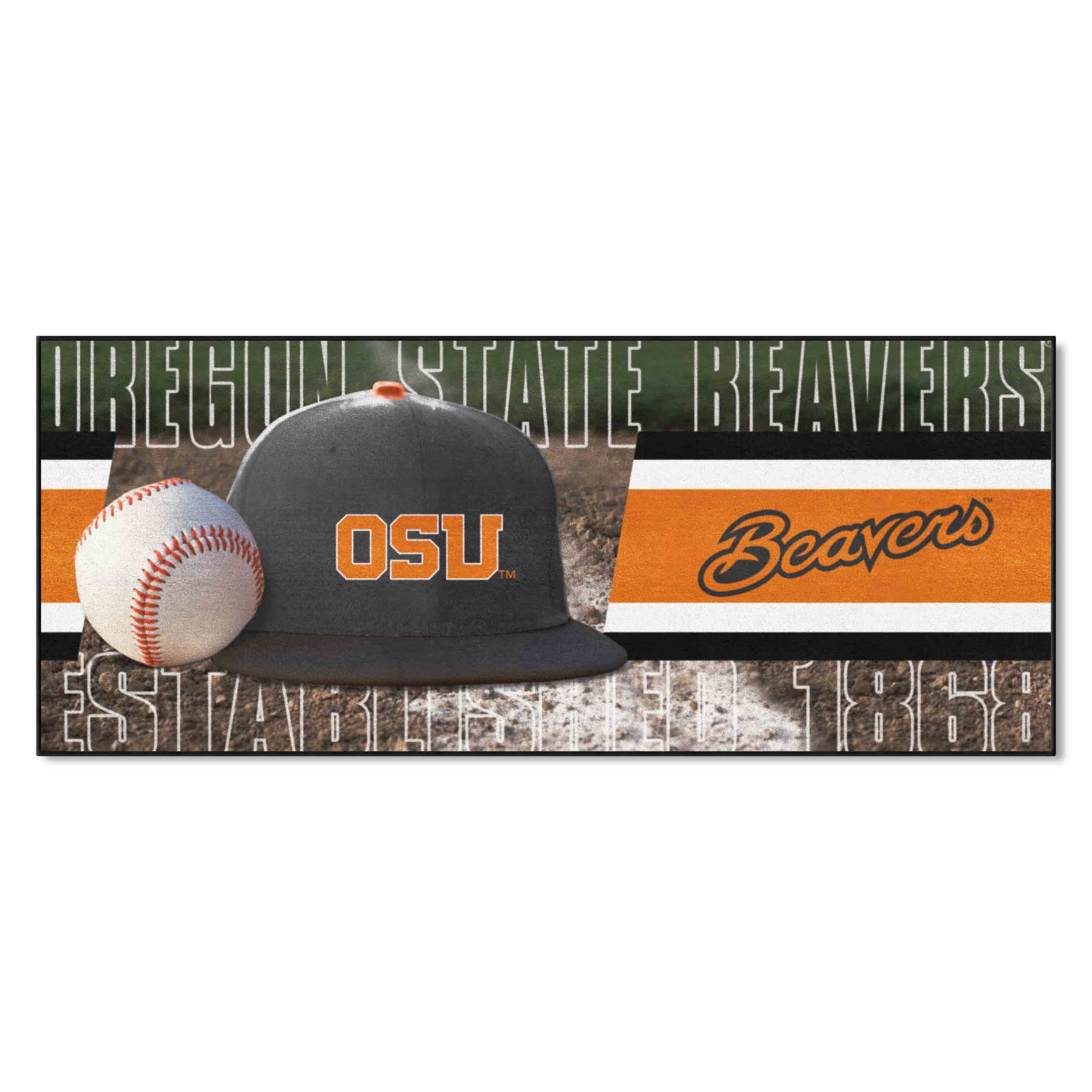 Oregon State Beavers Baseball Runner Rug - 30in. x 72in.