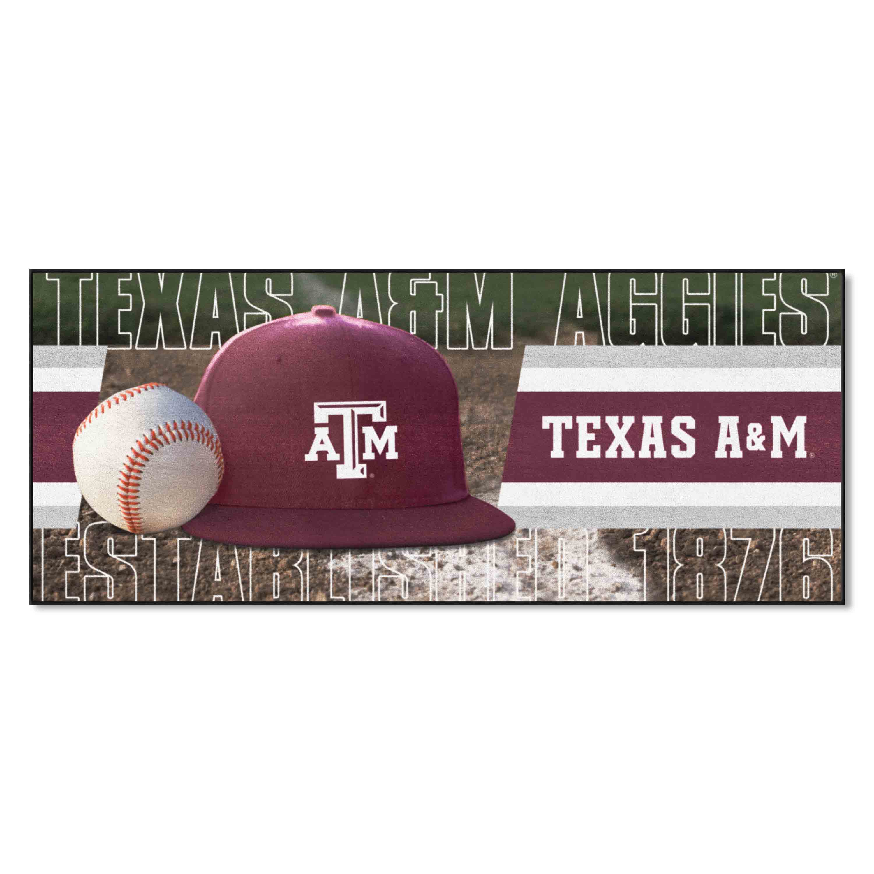 Texas A&M Aggies Baseball Runner Rug - 30in. x 72in.