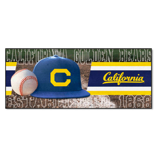 Cal Golden Bears Baseball Runner Rug - 30in. x 72in. - Cal