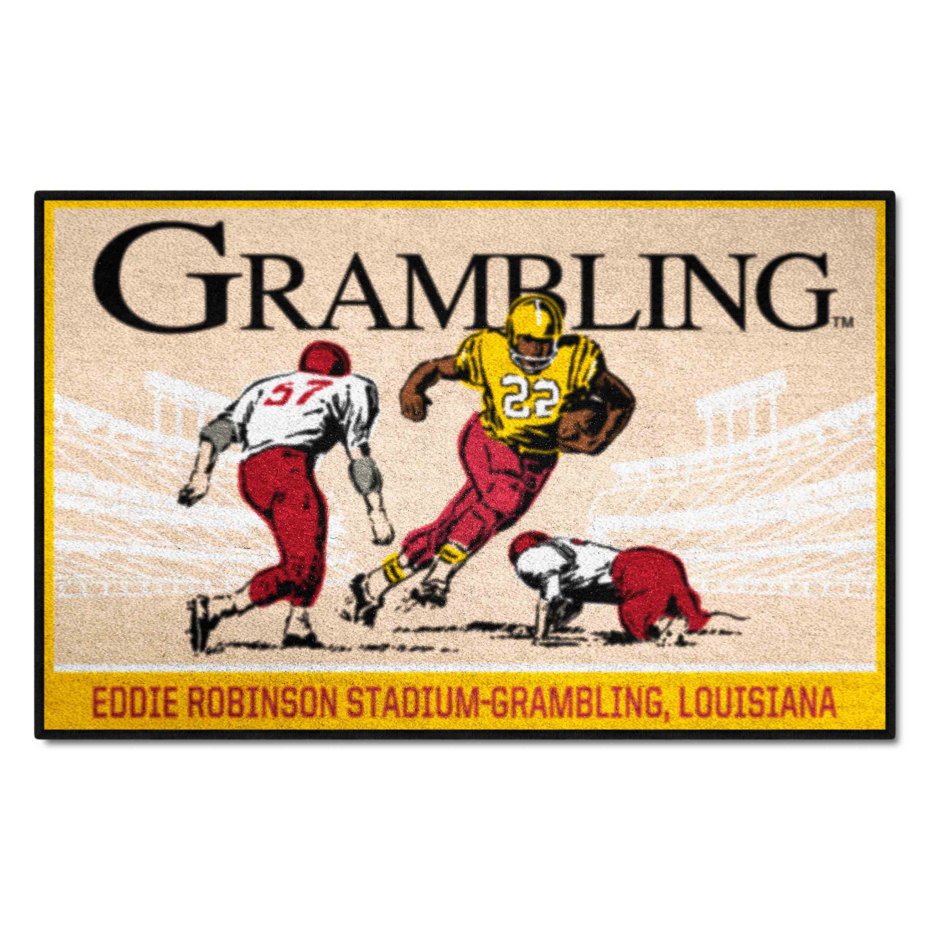 Grambling State Tigers Starter Mat Accent Rug - 19in. x 30in. Ticket Stub Starter Mat - Grambling State