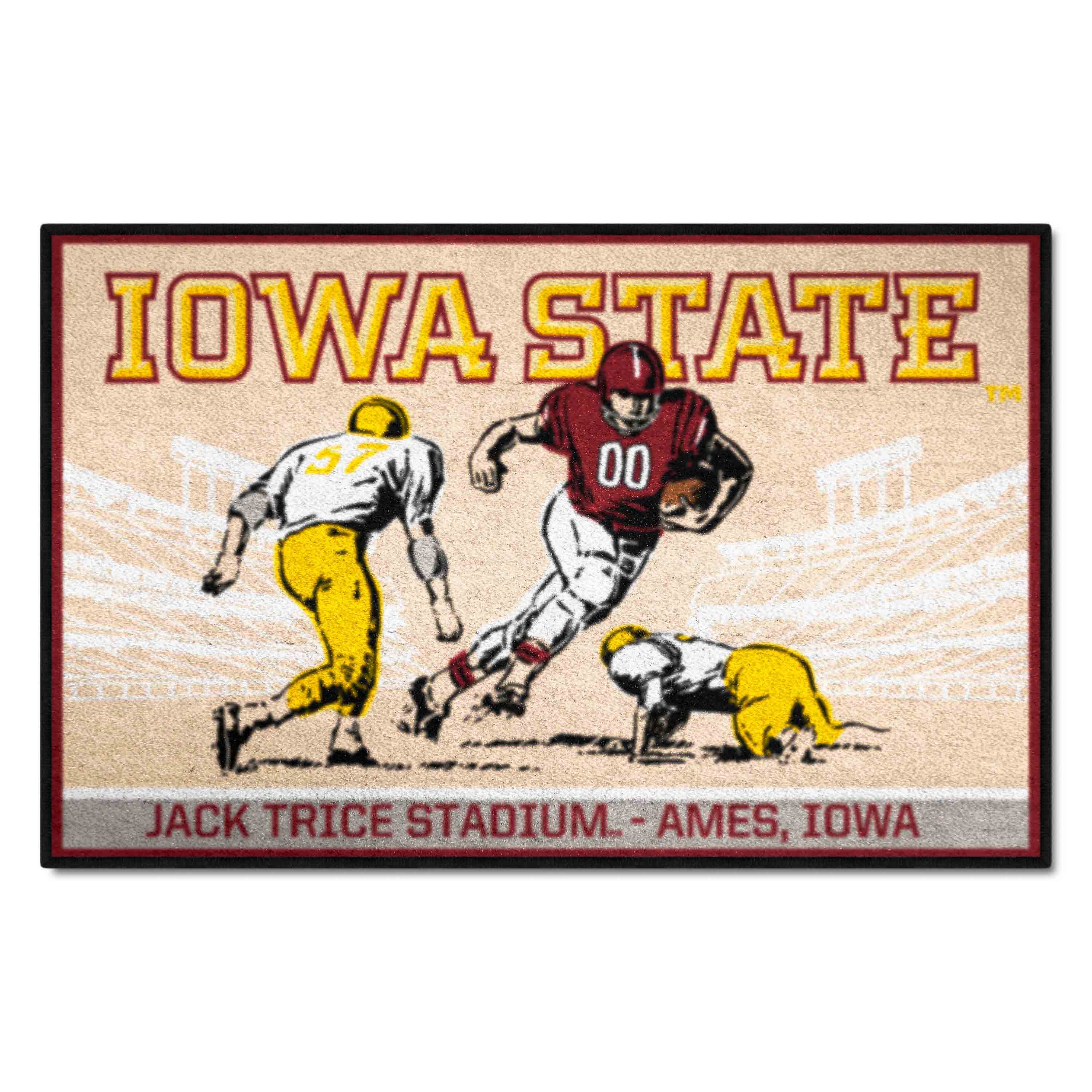 Iowa State Cyclones Starter Mat Accent Rug - 19in. x 30in. Ticket Stub Starter Mat