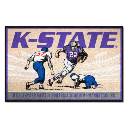 Kansas State Wildcats Starter Mat Accent Rug - 19in. x 30in. Ticket Stub Starter Mat