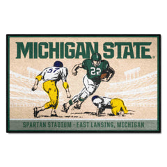 Michigan State Spartans Starter Mat Accent Rug - 19in. x 30in. Ticket Stub Starter Mat - Michigan State