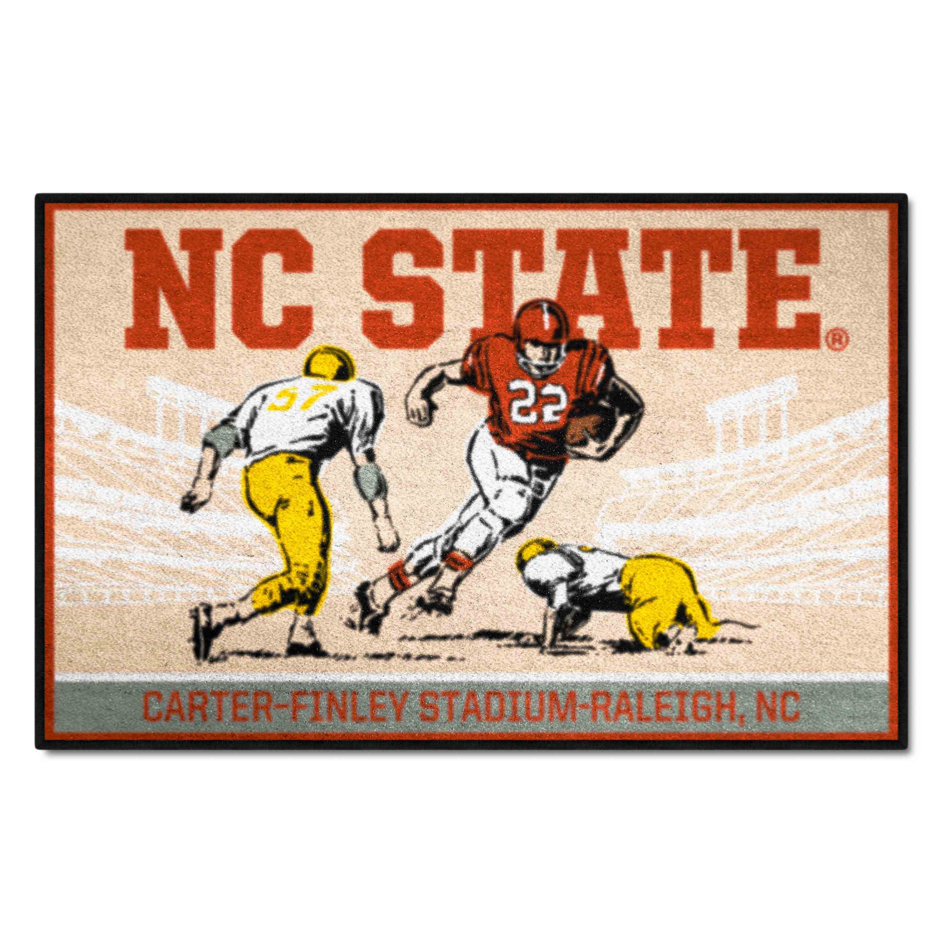 NC State Wolfpack Starter Mat Accent Rug - 19in. x 30in. Ticket Stub Starter Mat - NC State