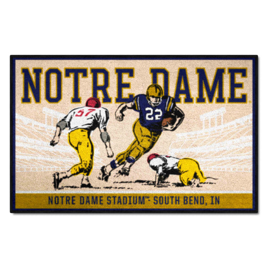 Notre Dame Fighting Irish Starter Mat Accent Rug - 19in. x 30in. Ticket Stub Starter Mat