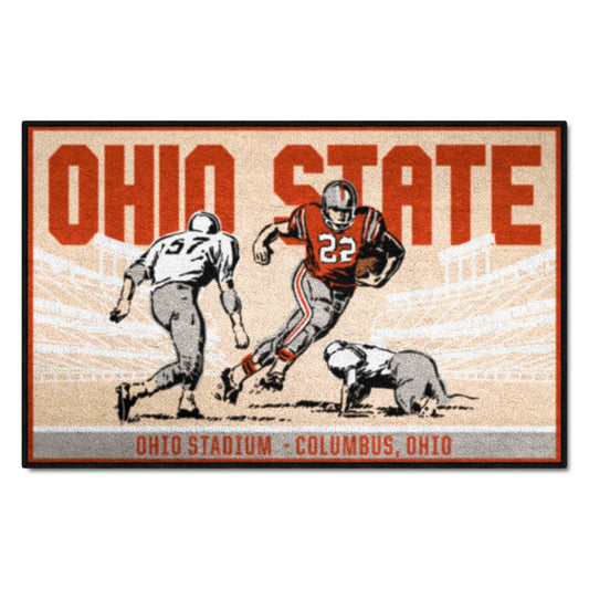 Ohio State Buckeyes Starter Mat Accent Rug - 19in. x 30in. Ticket Stub Starter Mat - Ohio State